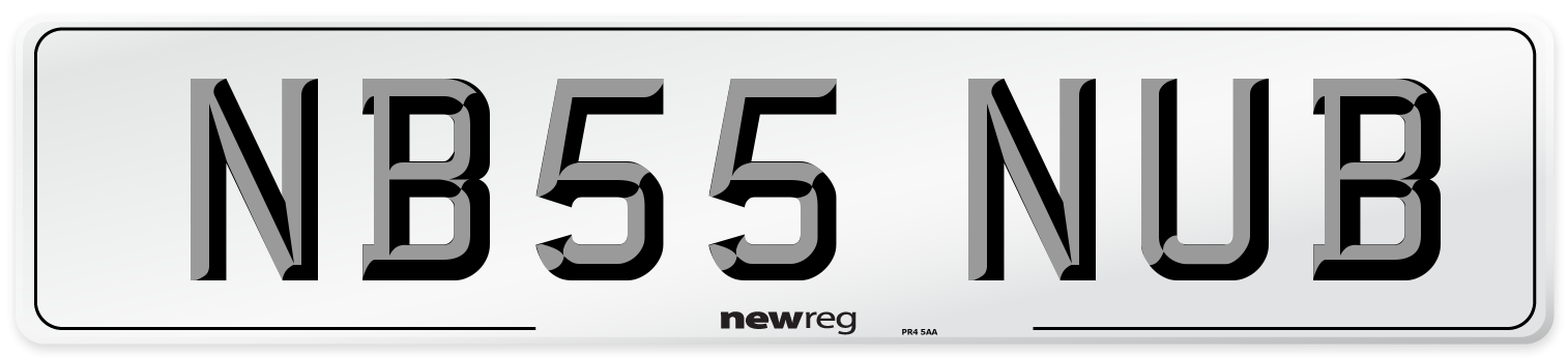 NB55 NUB Number Plate from New Reg